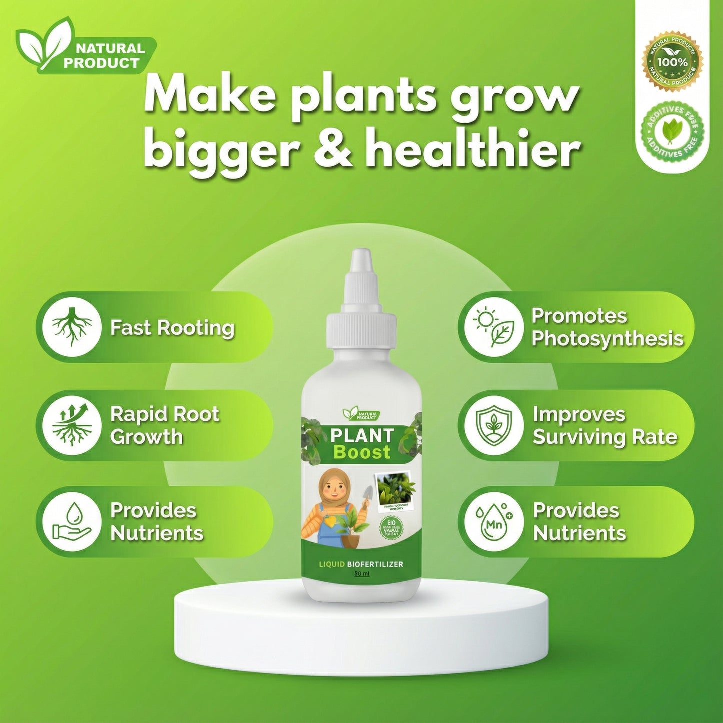 Organic Plant Boost - Faster Growth & Stronger Roots